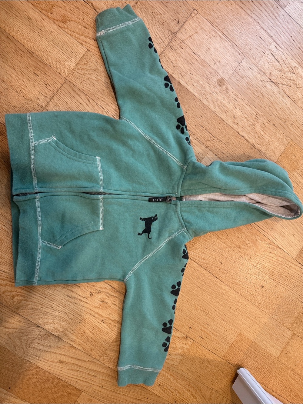 Black Dog toddler kids zipper sweatshirt 2T green boy girl